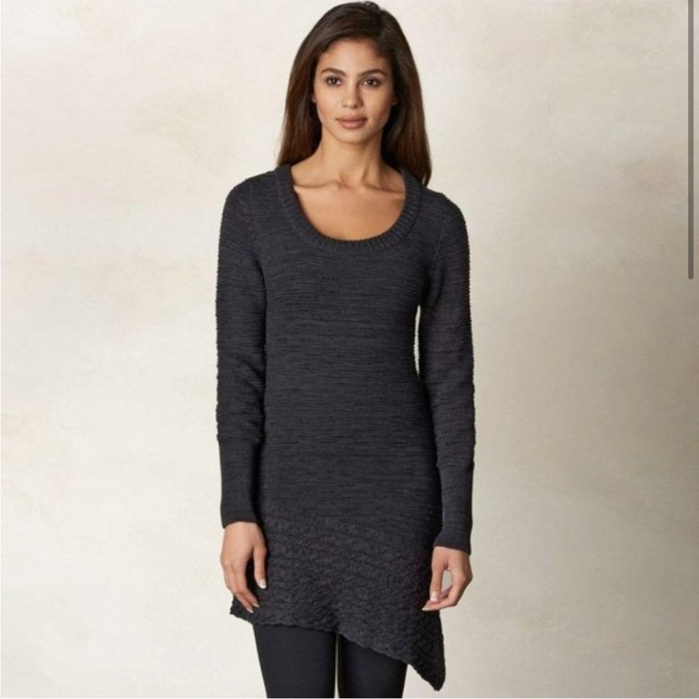 Prana Felicia Tunic Sweater Dress in Coal Size XS